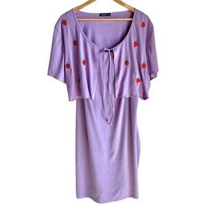 Cottagecore Shein Strawberry Set 4X Lavender Lounge Dress Shrug